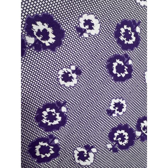 1960s Kenny Classics Purple Drop-Waist Floral Sleeveless Dress medium to large - Picture 10 of 10